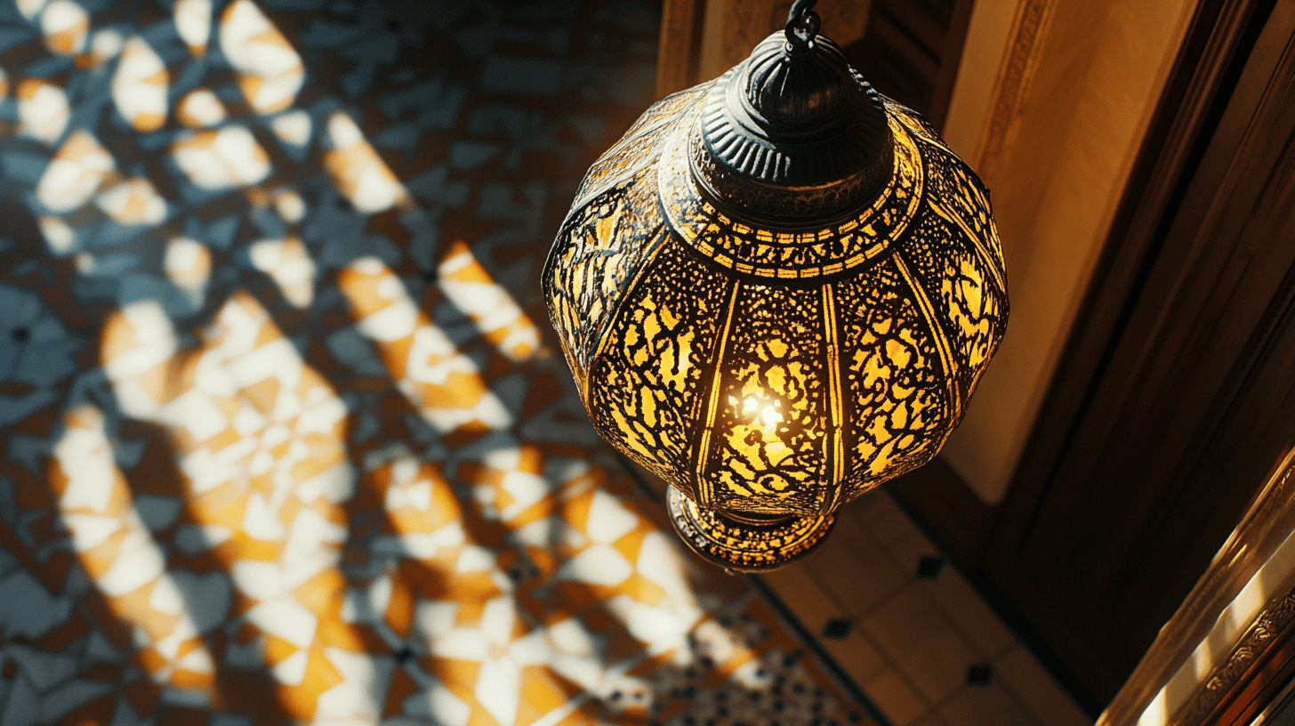 Orientalische Lampe mit Musterschatten